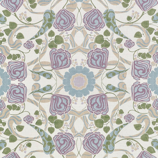 Margaux Fabric by Thibaut in Lavender & Blue (F914645)