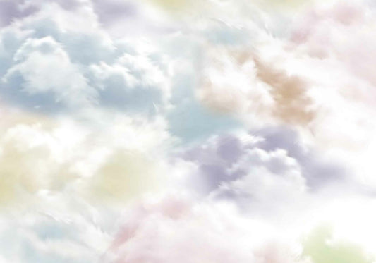 Marshmallow mural by Coordonné in Magic, flat pattern view