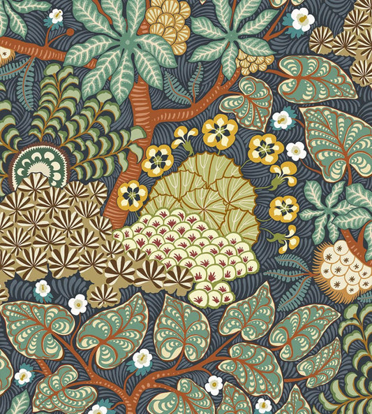 Masako Wallpaper by Josephine Munsey Navy