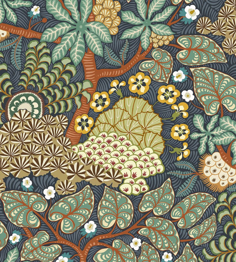 Masako Wallpaper by Josephine Munsey Navy
