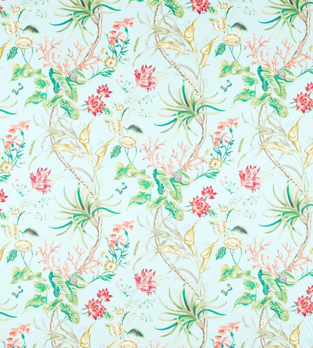 Mauritius Fabric by Sanderson Fire Coral