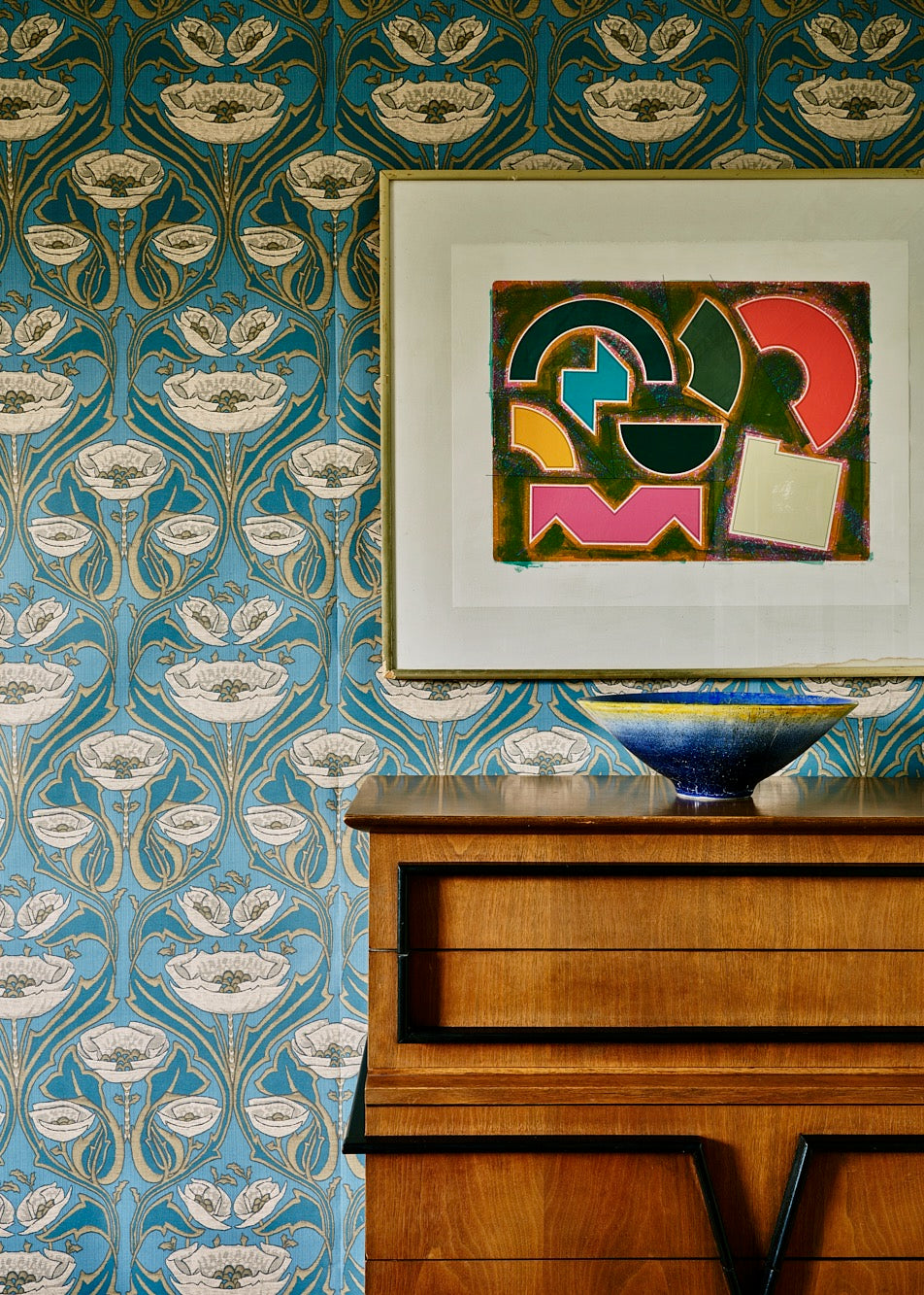 Maybeck Wallpaper by Watts 1874 in Caroline Blue