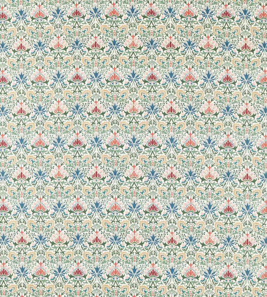 Meda Iris Fabric by Morris & Co Rose/Thyme