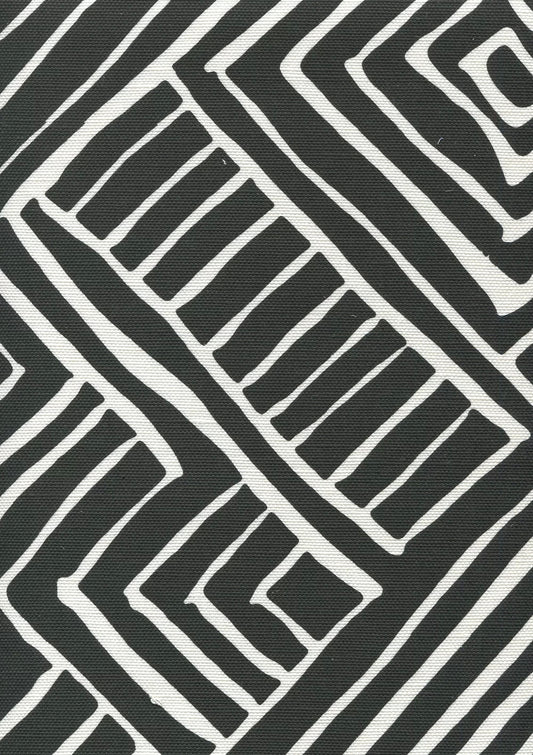 Melinda Black on White fabric by Alan Campbell