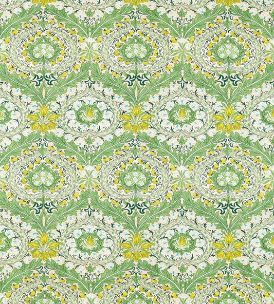Merton Fabric by Morris & Co Leaf Green/Sky