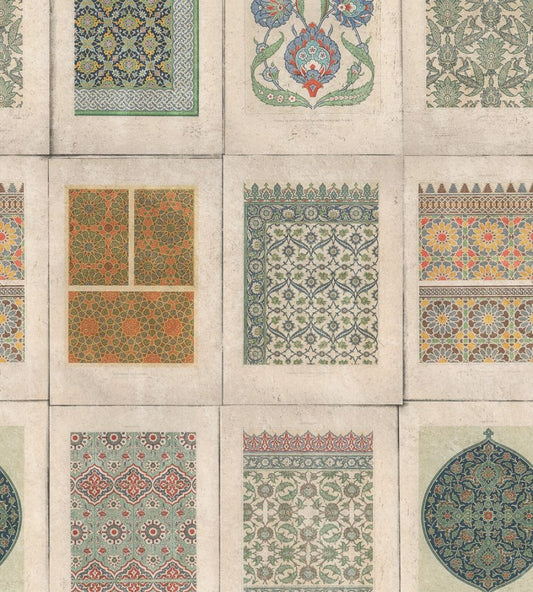 Arabesque Wallpaper by MINDTHEGAP Green, Orange