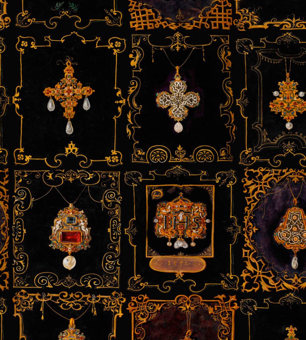 Anna's Jewelry Wallpaper by MINDTHEGAP Black, Gold