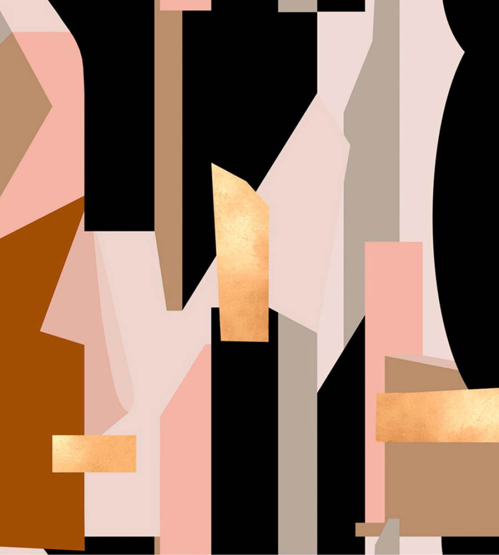 Human Nature Wallpaper by MINDTHEGAP Black, Brown, Pink, Gold