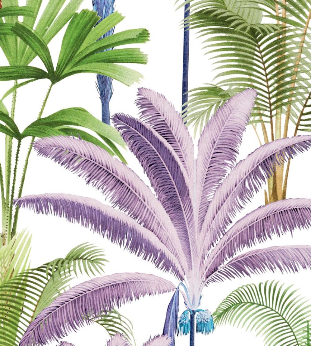 Palmeras Fabric by MINDTHEGAP Purple