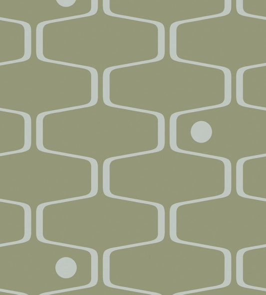 Net and Ball Wallpaper by Mini Moderns Olive