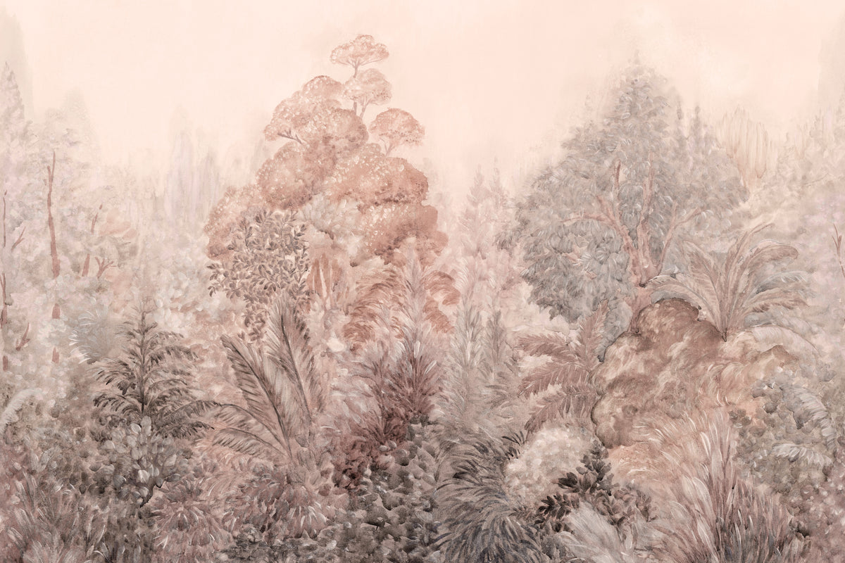 Misty Grove Pastel mural by Hovia