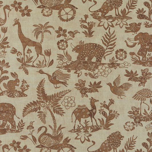 Mogambo Grasscloth Tobacco Metallic wallpaper by Lisa Fine Textiles