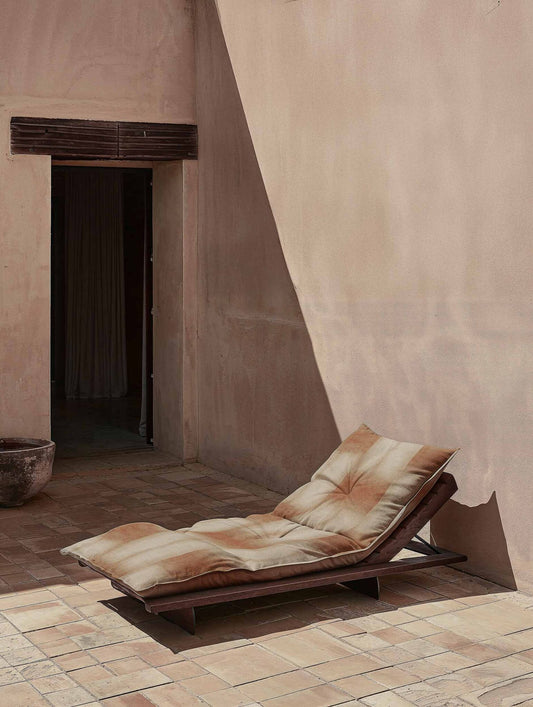 Mokume fabric by Coordonné in Amber, shown in a styled room