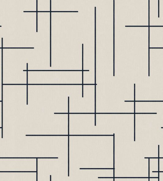 Monoclinic Wallpaper by Coordonne Navy