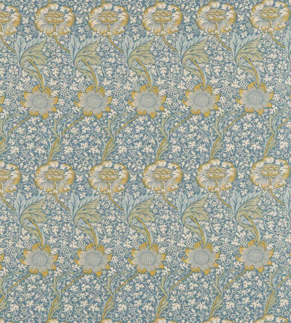Kennet Fabric by Morris & Co Sea Blue/Lichen