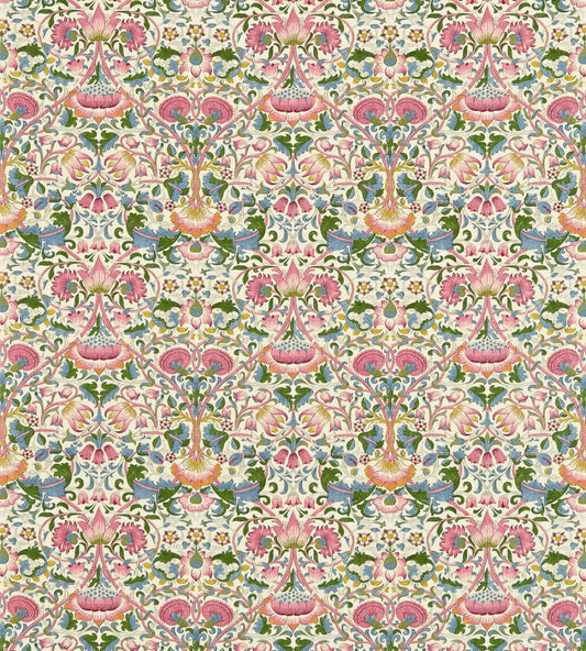 Lodden Fabric by Morris & Co Blush/Woad