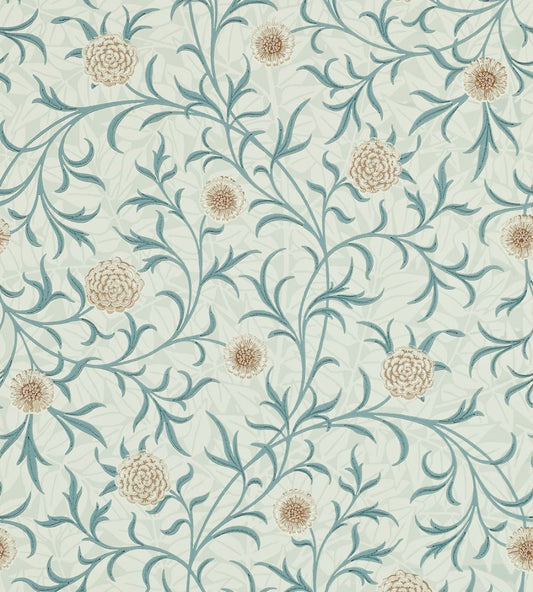 Scroll Wallpaper by Morris & Co Loden/Slate