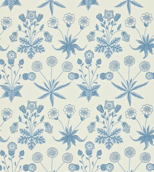 Larkspur Wallpaper by Morris & Co Green/Coral
