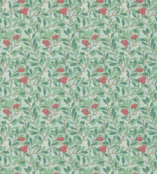 Arbutus Wallpaper by Morris & Co Thyme/Coral