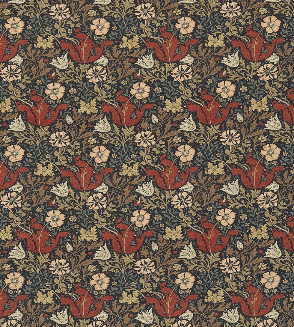 Compton Fabric by Morris & Co Faded Terracotta/Multi