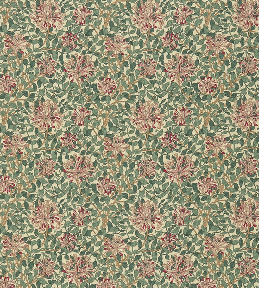 Honeysuckle Fabric by Morris & Co Cream/Wine