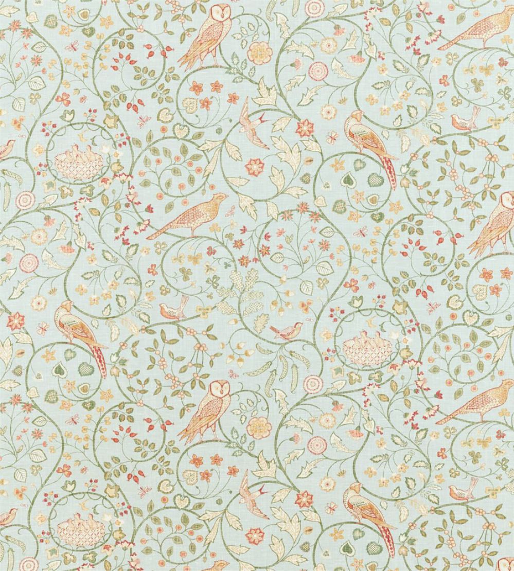 Newill Fabric by Morris & Co Grey Blue