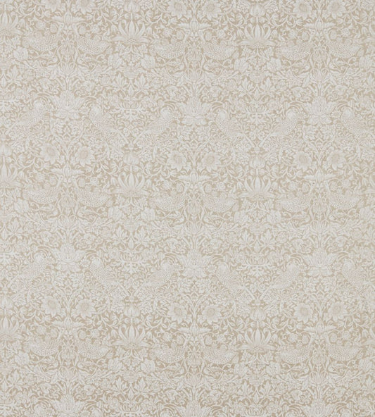 Pure Strawberry Thief Fabric by Morris & Co Flax