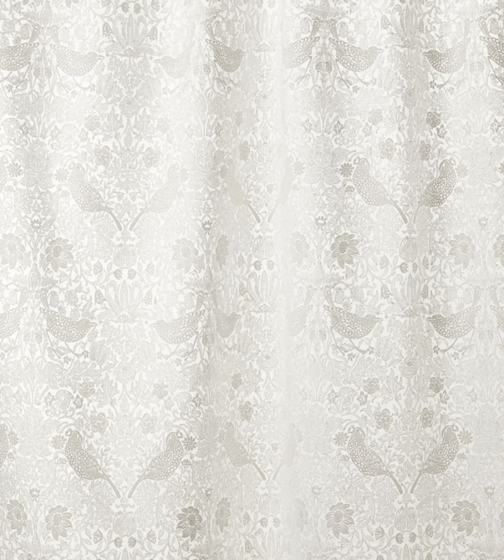 Strawberry Thief Embroidery Fabric by Morris & Co Paper White