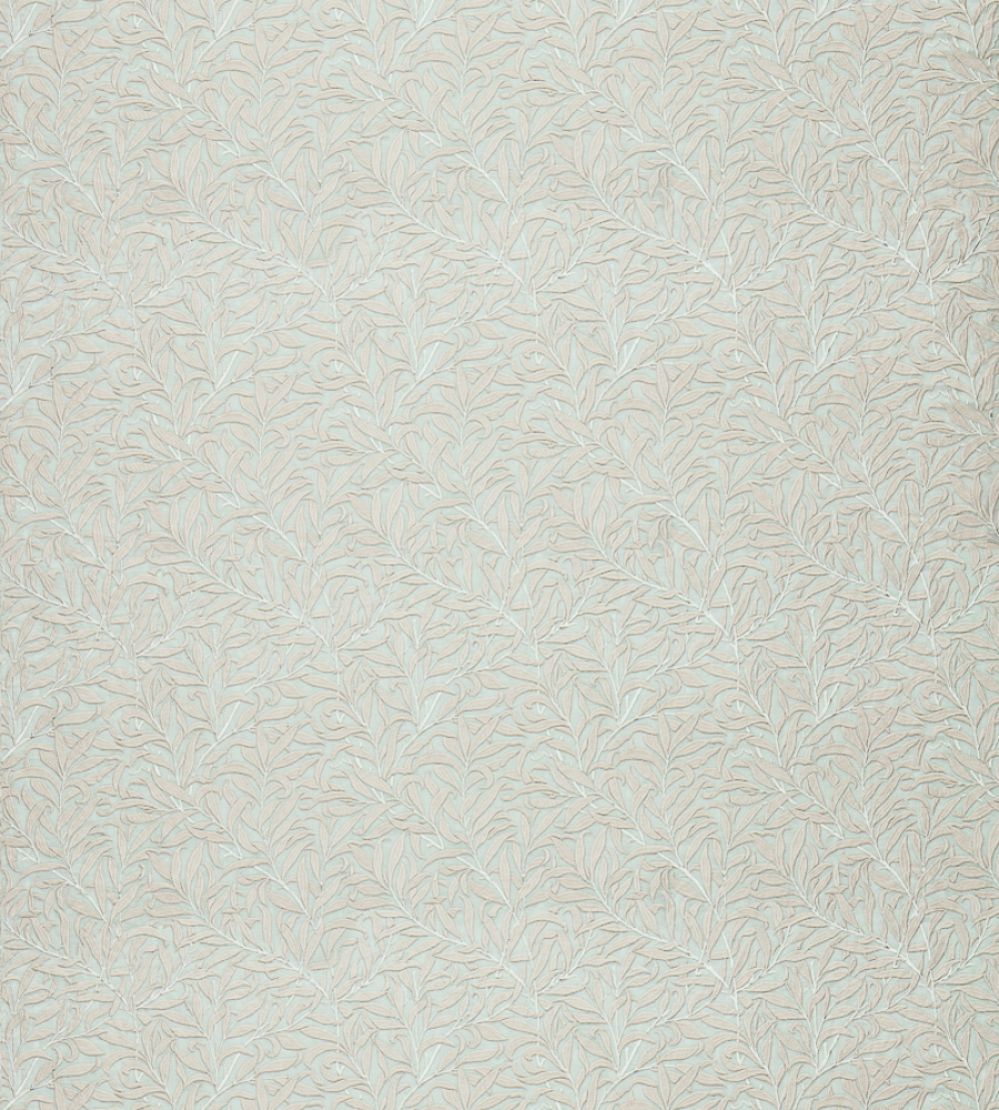 Pure Willow Bough Embroidery Fabric by Morris & Co Wild Mint