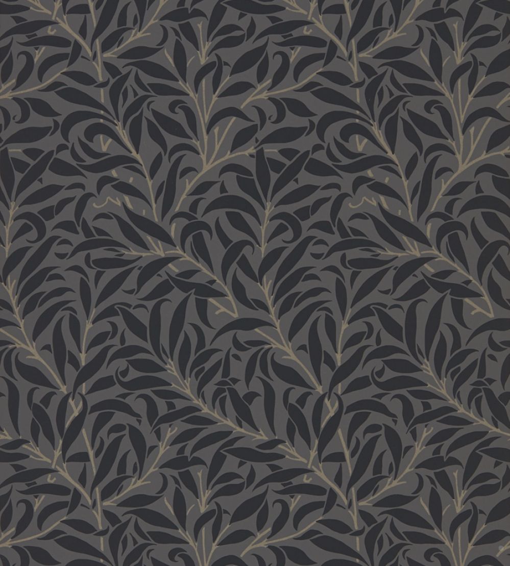 Pure Willow Bough Wallpaper by Morris & Co Charcoal/Black