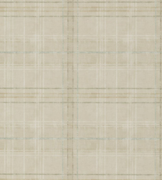 Shetland Plaid Wallpaper by Mulberry Home Stone