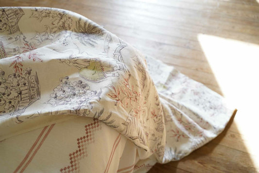 Nabateo fabric by Coordonné in Arena, shown in a styled room