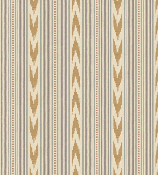 Newport Stripe Wallpaper by Mulberry Home Blue/Sand