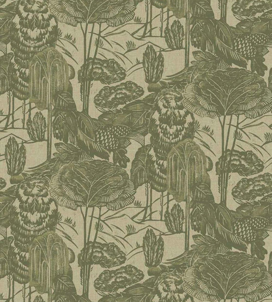 Nostalgic Evergreen Wallpaper by Eijffinger Green