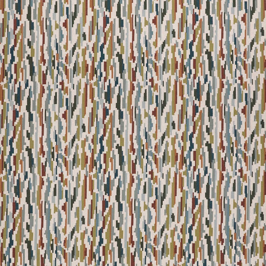 Nuru Embroidery Rosewood/Limpet/Aloe fabric by Harlequin
