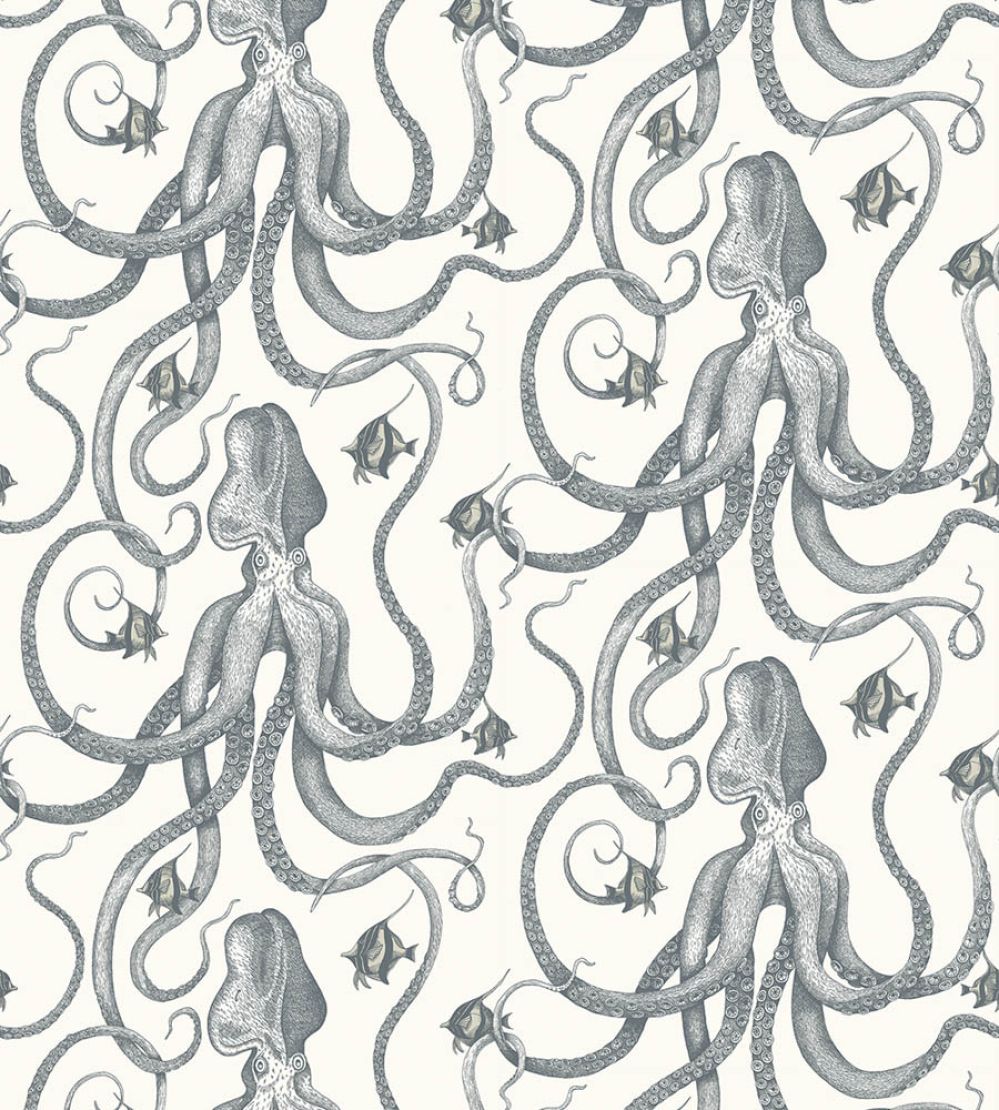 Octopoda Grand Wallpaper by Josephine Munsey Hilles White
