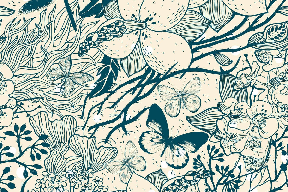 Odonata Blue mural by Hovia