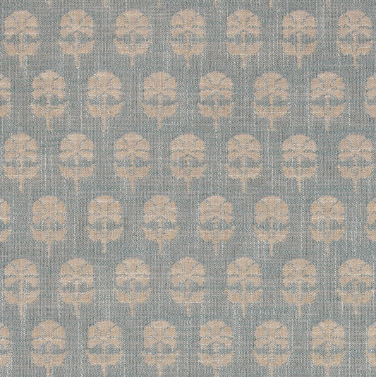 Ottoman Flower Woven Sky Blue fabric by Lisa Fine Textiles