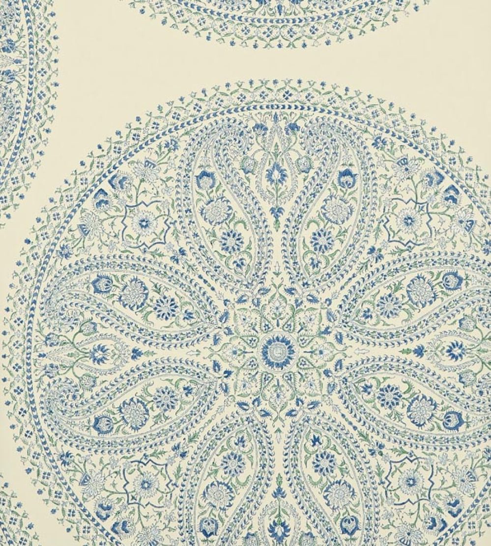 Paisley Circles Wallpaper by Sanderson Blue