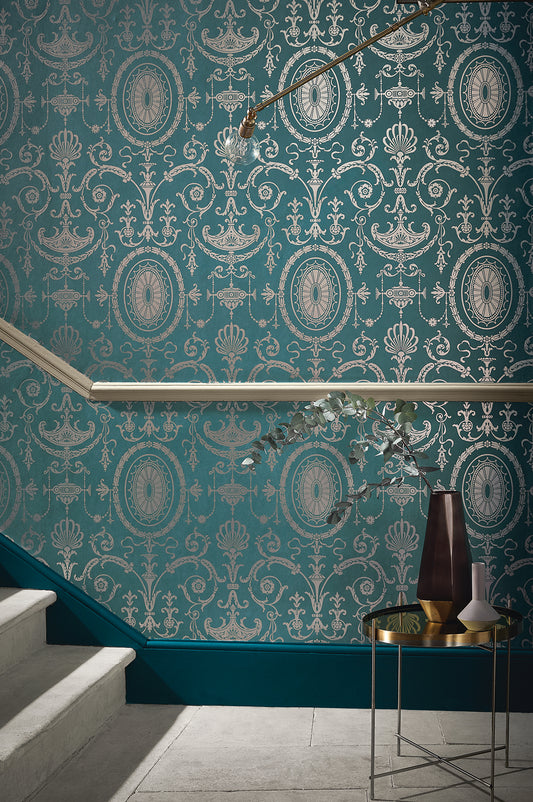 Pall Mall wallpaper by Little Greene in Canton Gold
