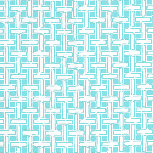 Panama Matelasse Fabric by Thibaut in Aqua (W81641)