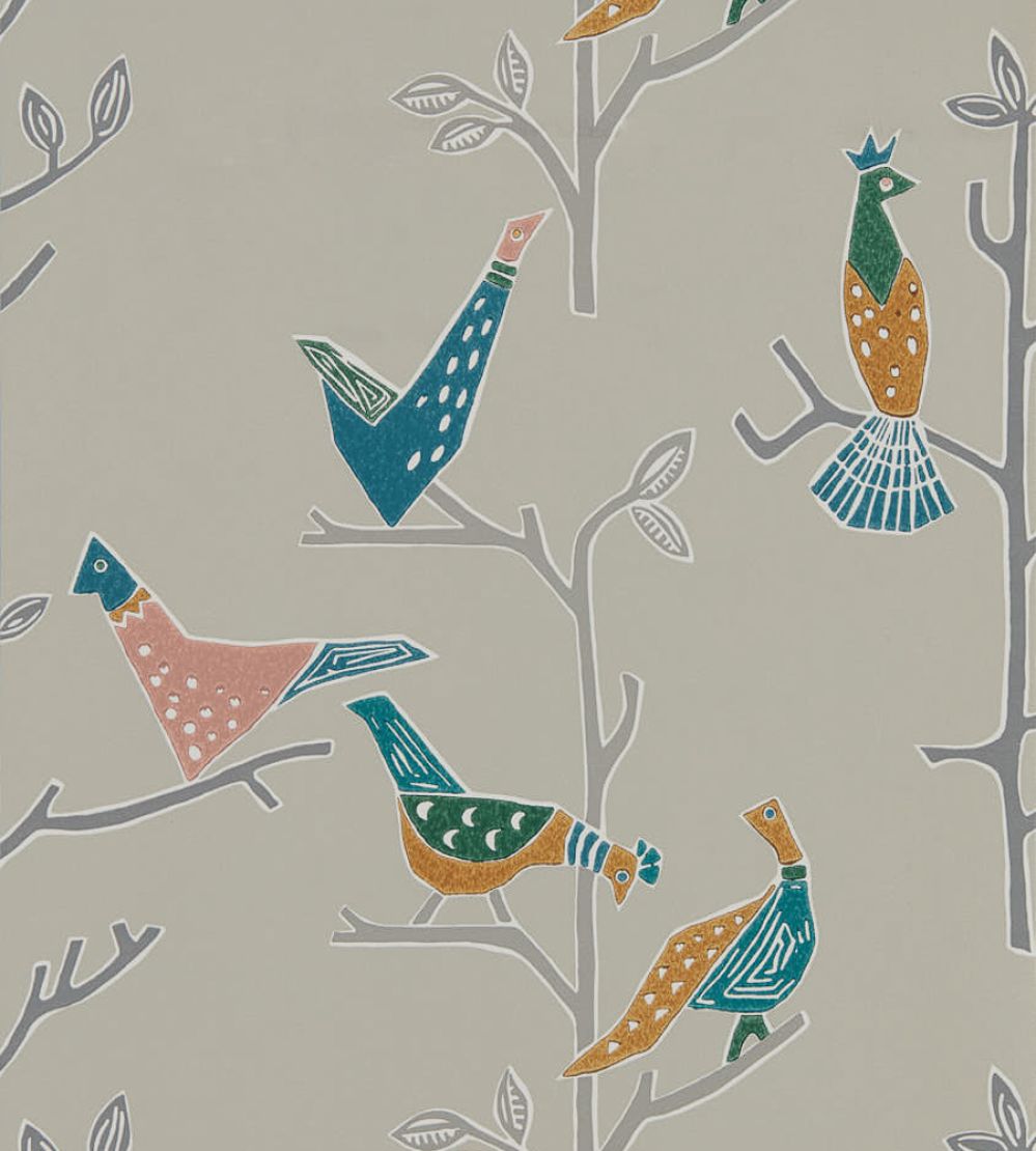 Passaro Wallpaper by Scion Ginger / Teal