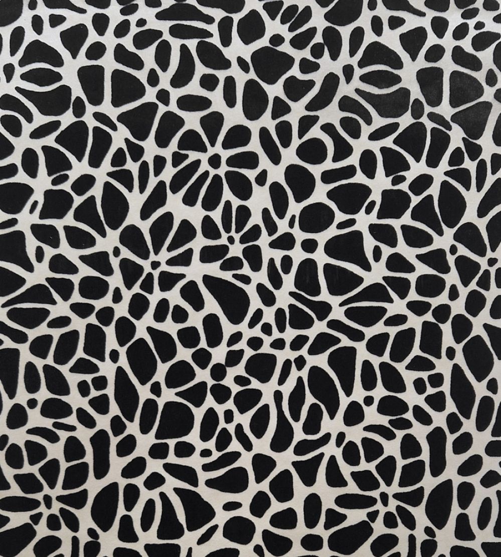 Pebble Flock Wallpaper by 1838 Wallcoverings Jet