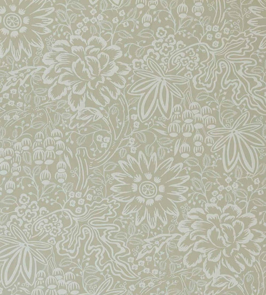 Peony Garden Wallpaper by 1838 Wallcoverings Natural