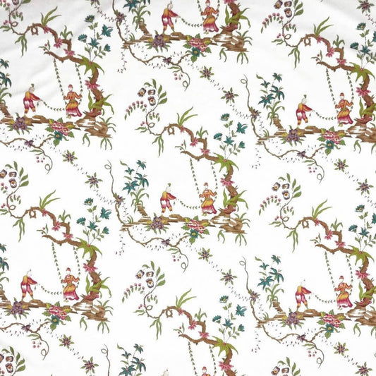 Percale Escarpolette Blanc fabric by Charles Burger