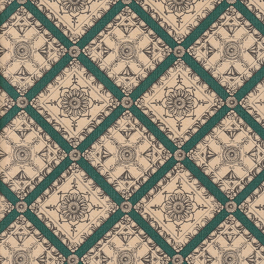 Pergolesi Fabric by Nile & York in Dark Green