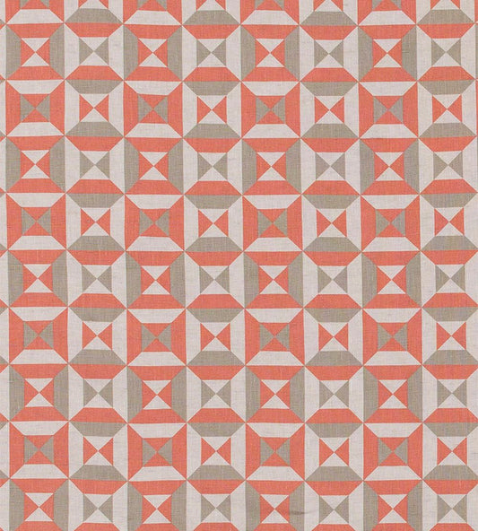 Perspectivo Fabric by Vanderhurd Terracotta/Champignon