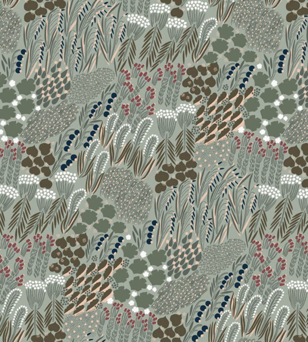 Pieni Letto Wallpaper by Marimekko Green