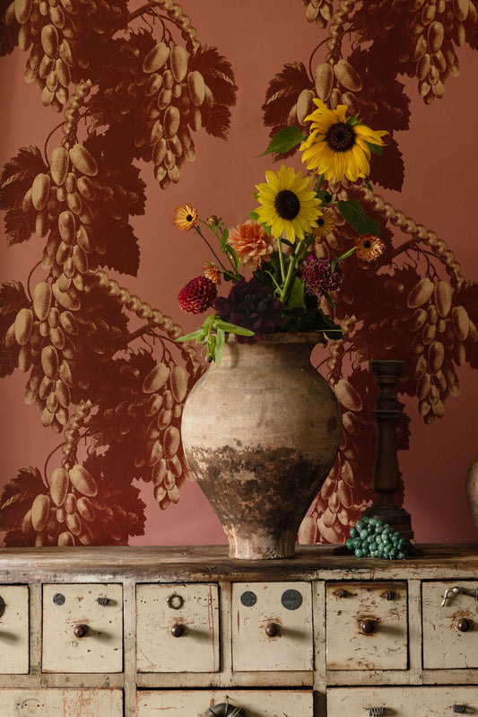 Pink Pearl Wallpaper by Studio Lisa Bengtsson in Pink, room view
