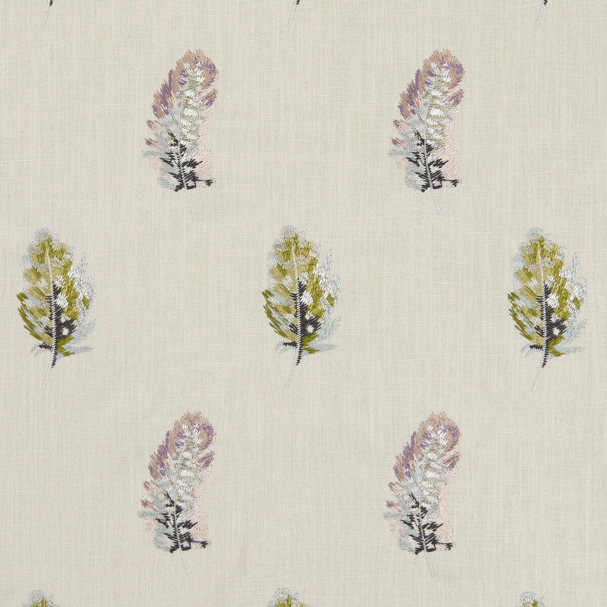 Plumis Multi/Gilver fabric by Clarke & Clarke